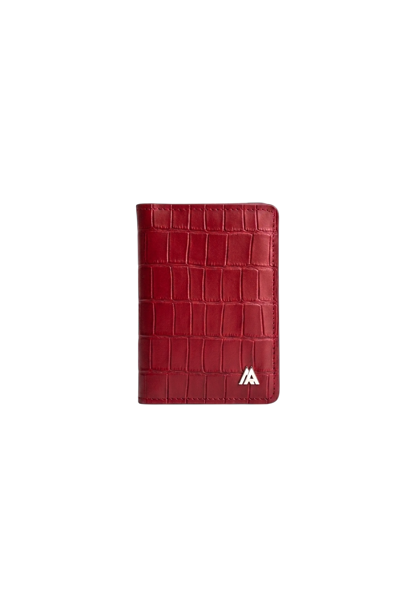 Maroon Embossed Crocodile Wallet