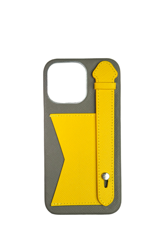 Gray / Yellow Strap And Pocket Case