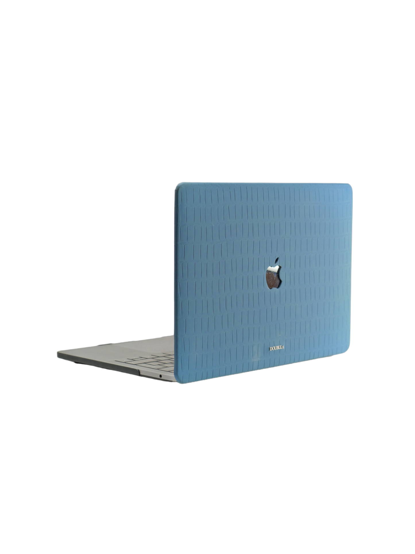 Navy Embossed Crocodile Macbook Case