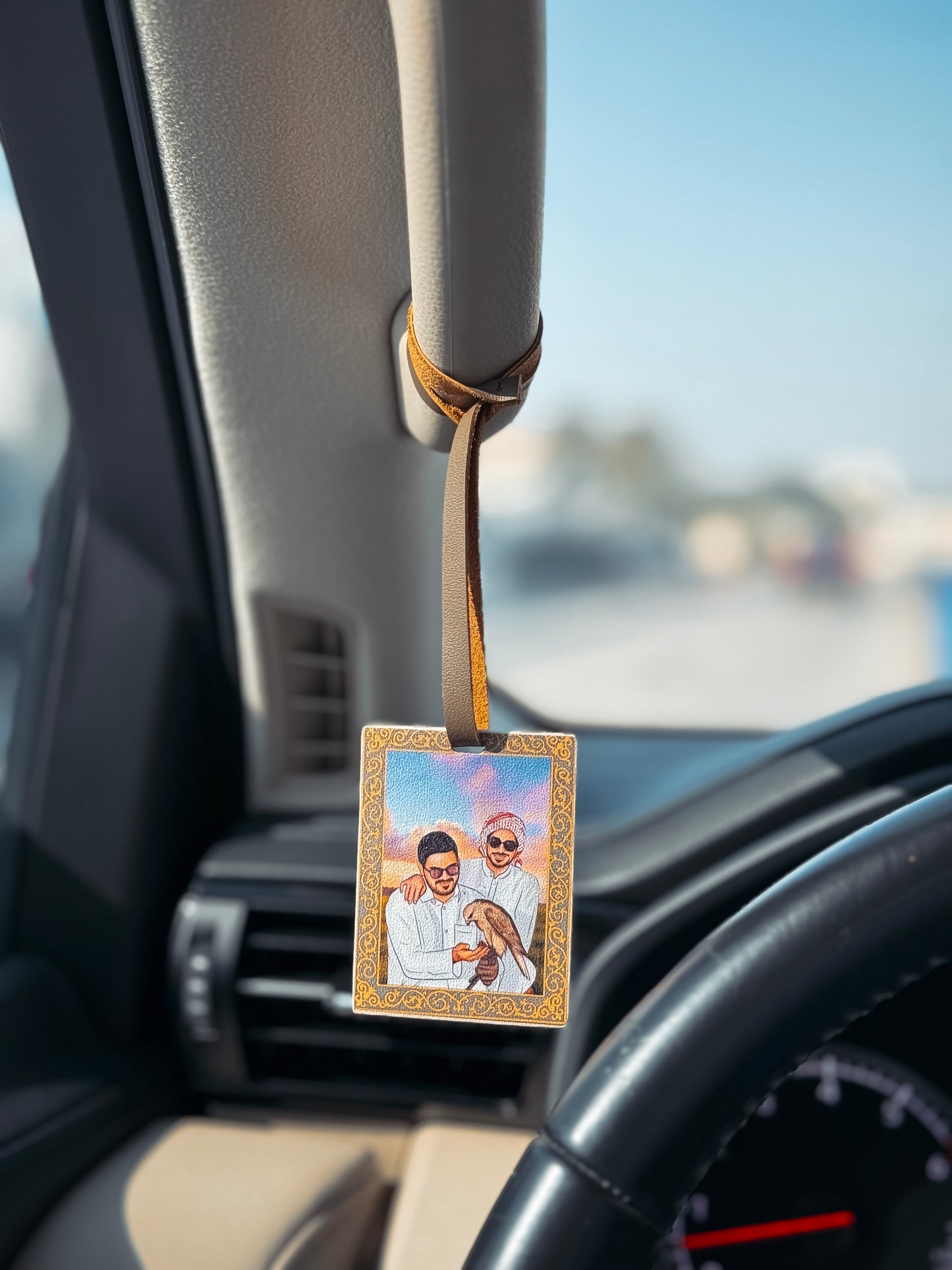 Sheikh Joaan & Sheikh Jassim Leather Charm