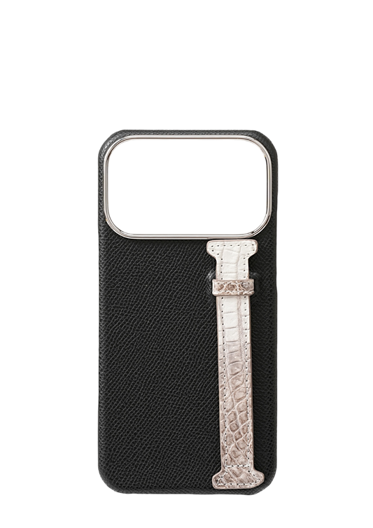 Black Himalayan Genuine Crocodile Strap Case