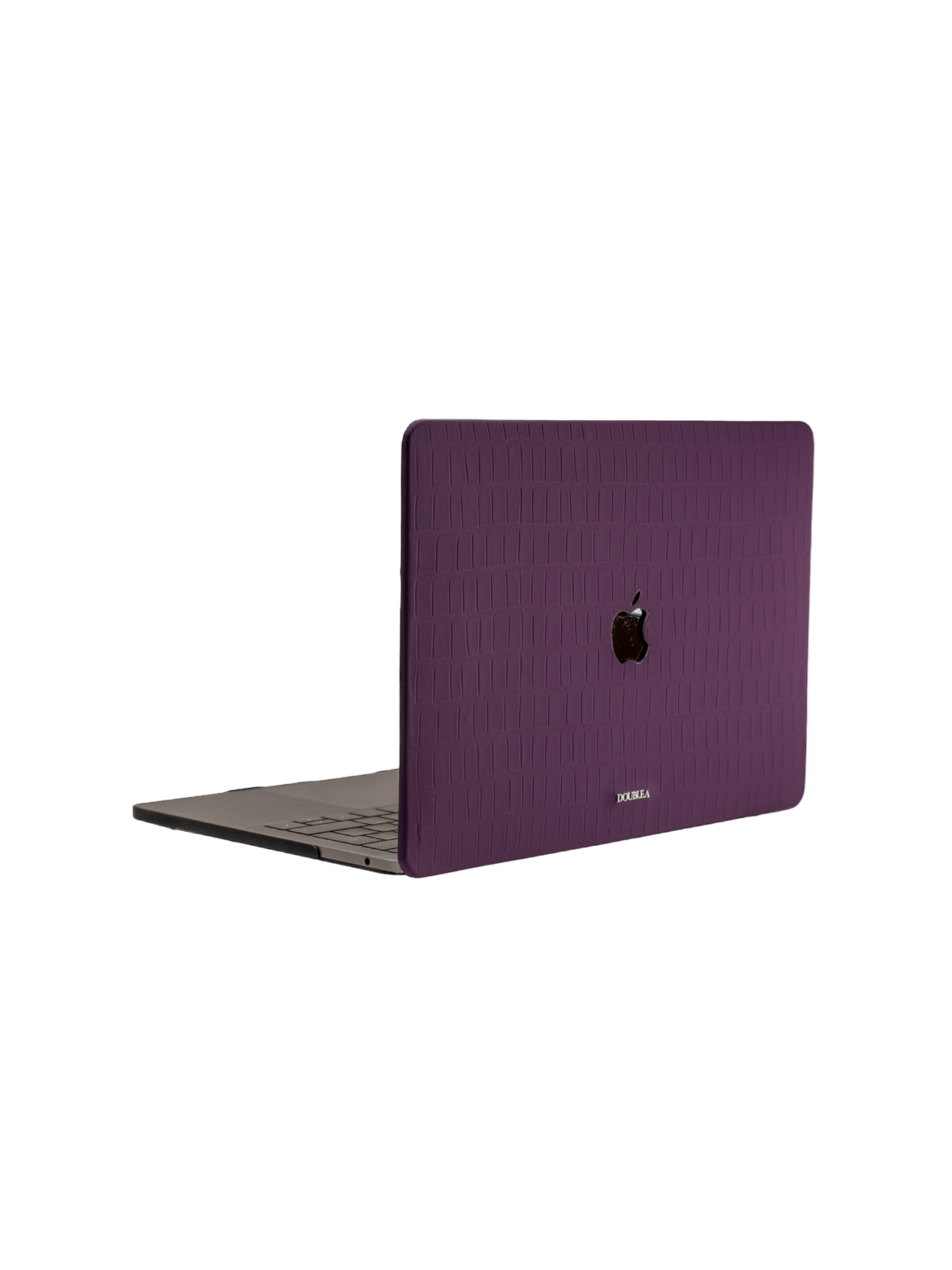 Purple Embossed Crocodile Macbook Case