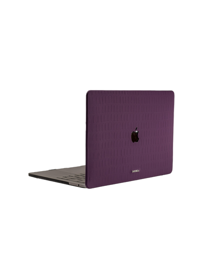 Purple Embossed Crocodile Macbook Case