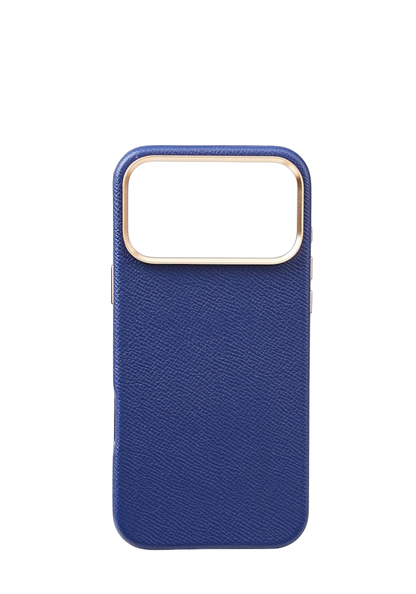 Navy Epsom Leather Strapless Case