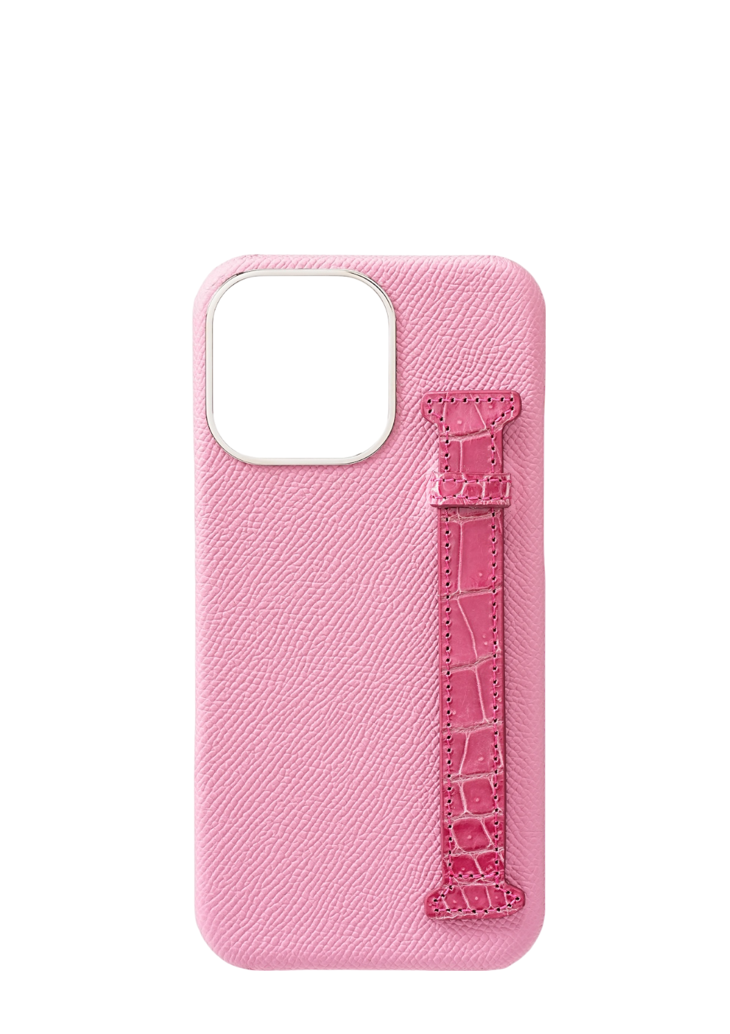 Pink Genuine Crocodile Strap Case