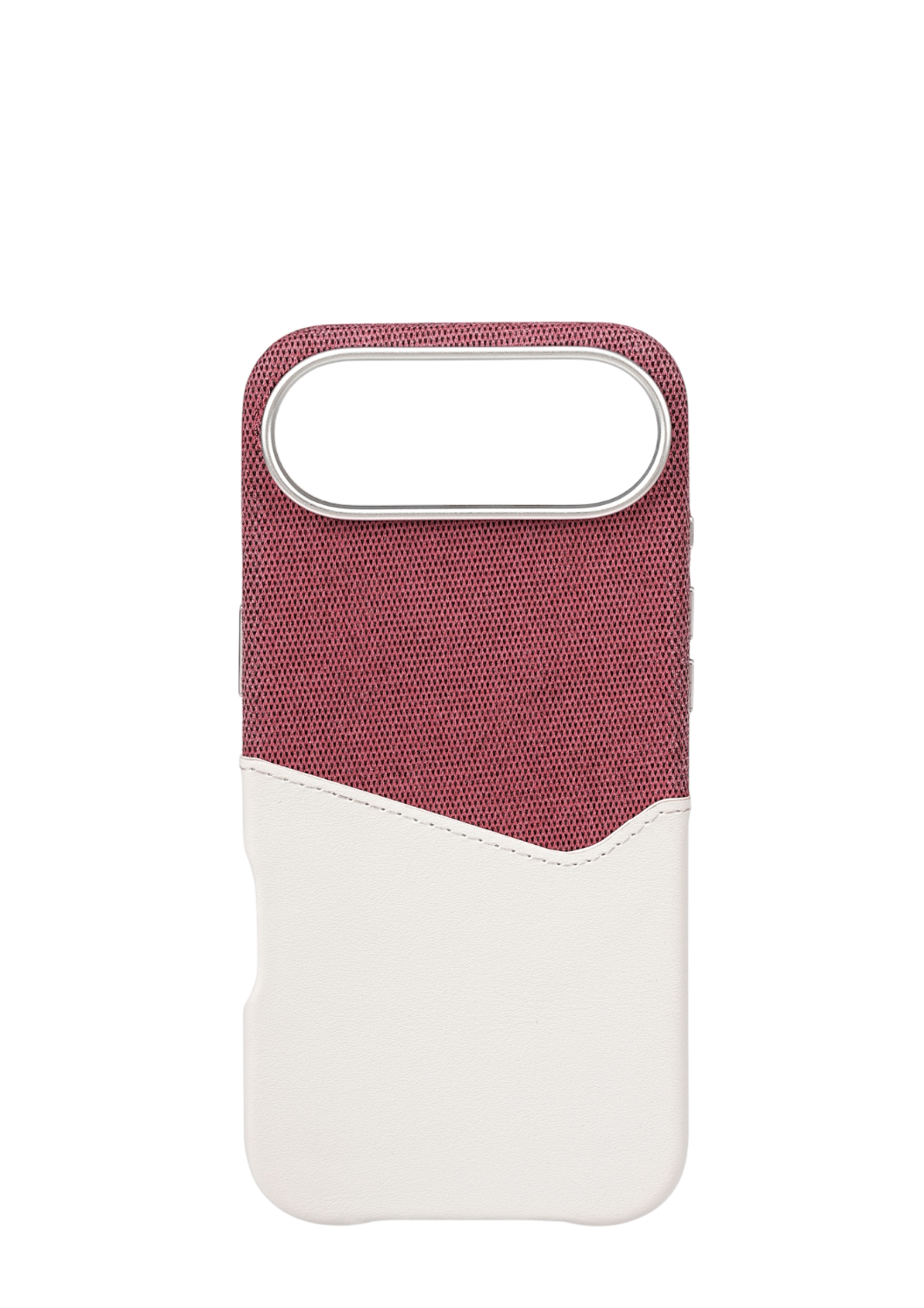White / Maroon Pocket Case