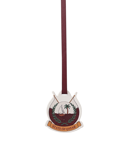 State Of Qatar Leather Charm