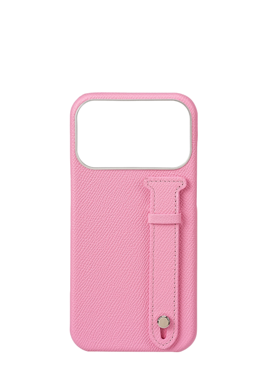Pink Epsom Leather Strap Case