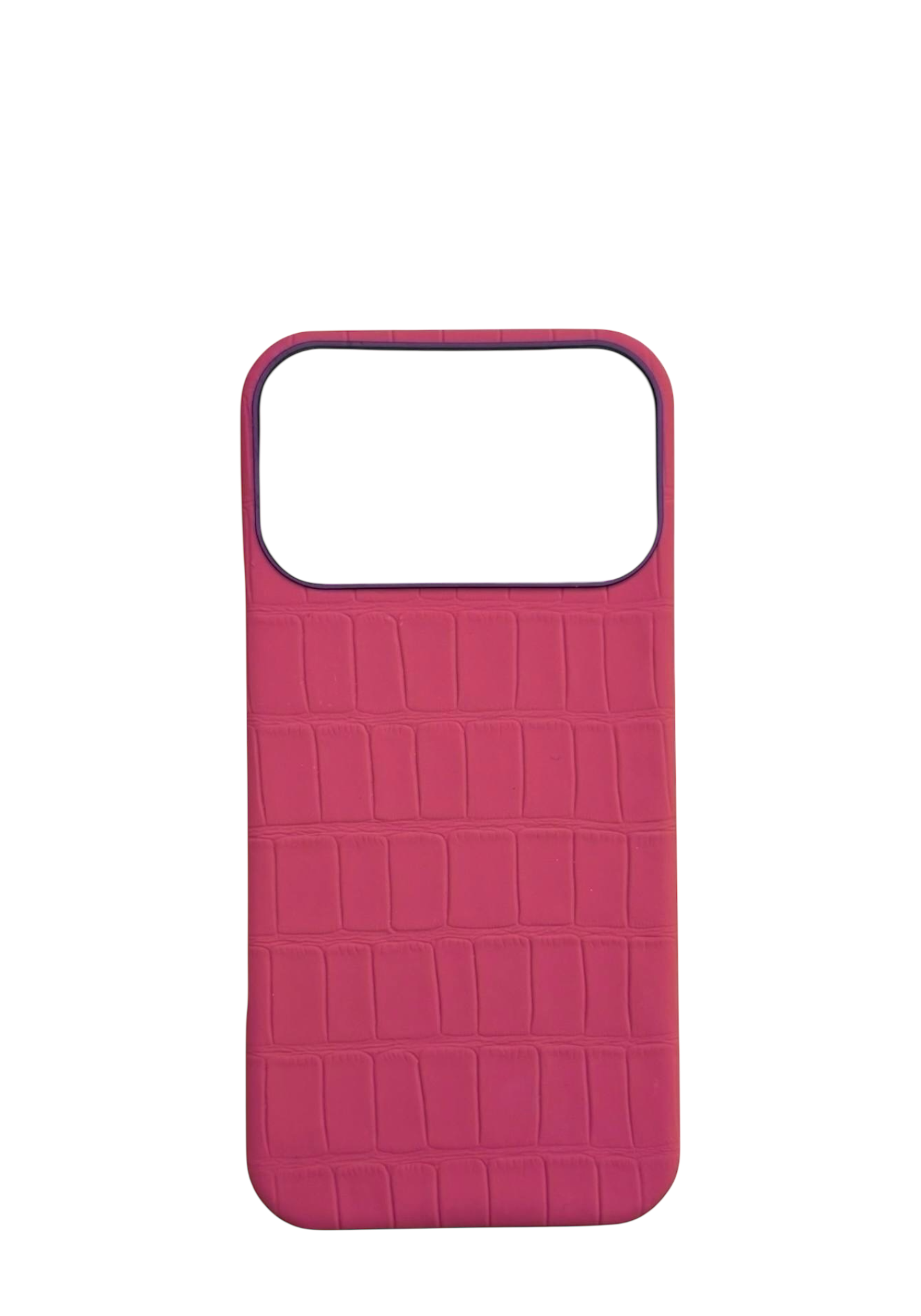 Fuchsia Embossed Crocodile Strapless Case