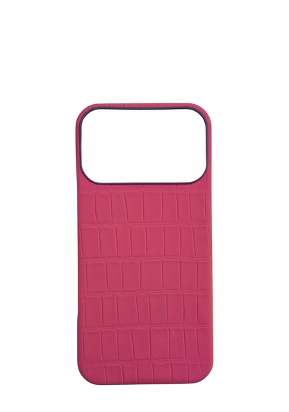 Fuchsia Embossed Crocodile Strapless Case