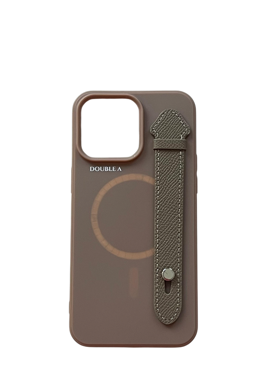 Brown Printable Silicone With Strap Case