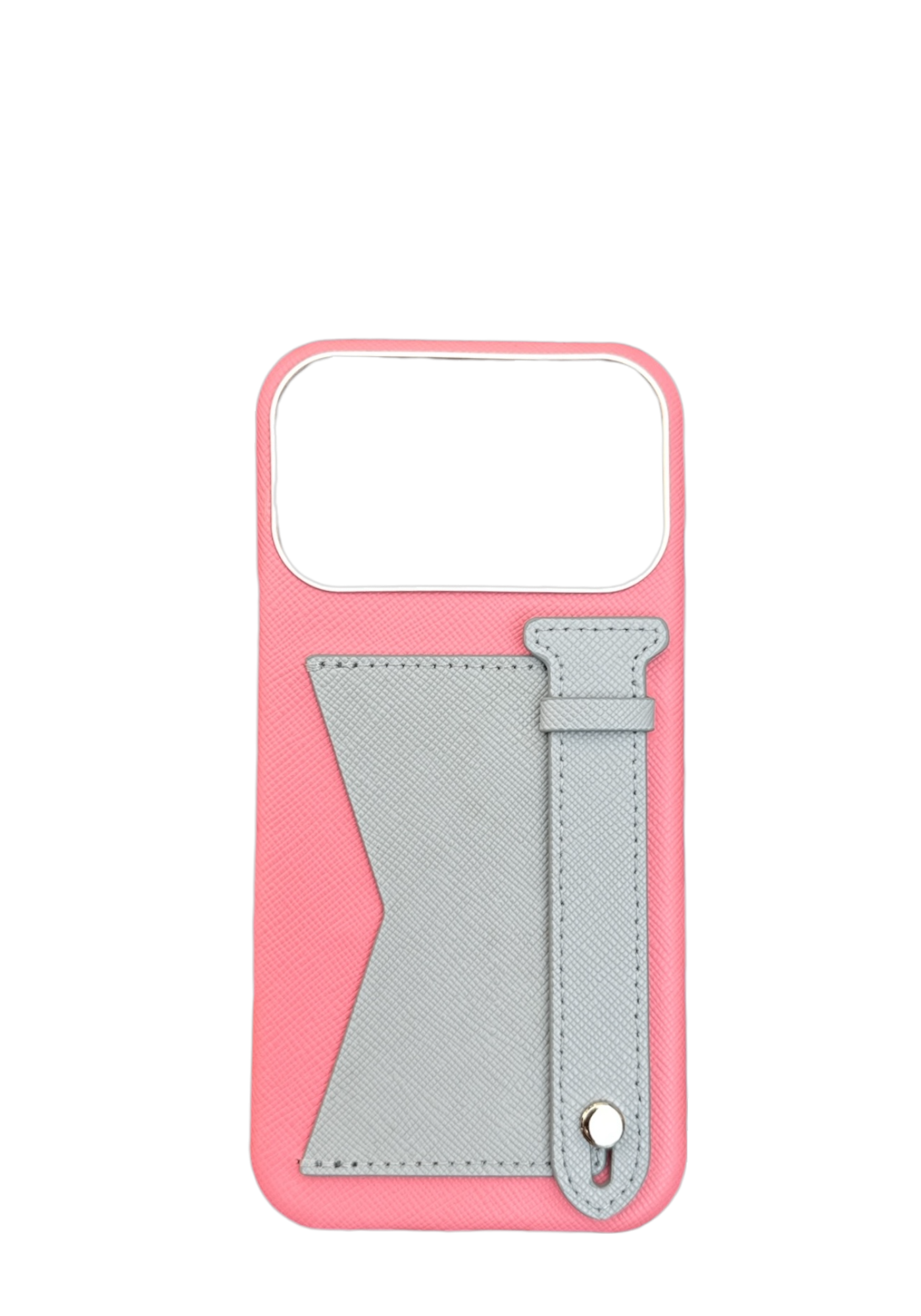 Pink / Light Gray Strap And Pocket Case