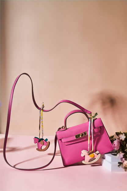 Rocking Horse Leather Charm