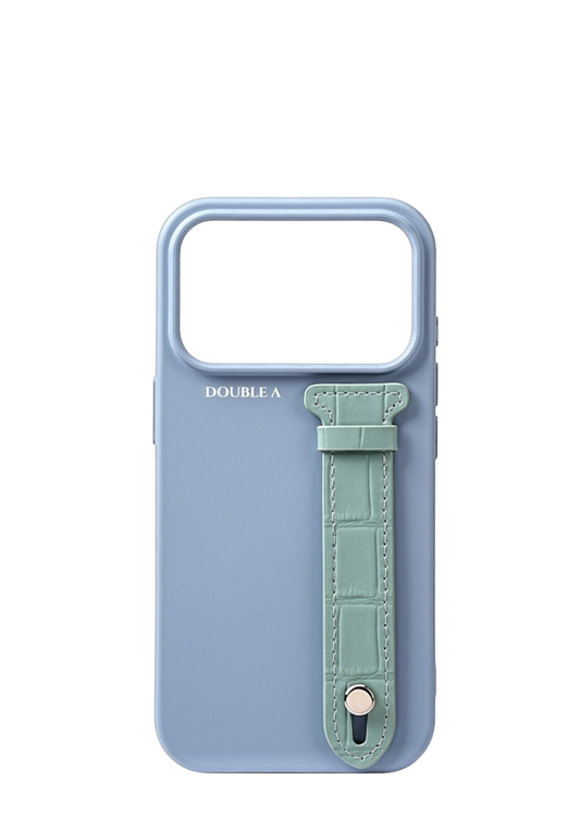 17 Sky Blue Printable Silicone With Strap Case