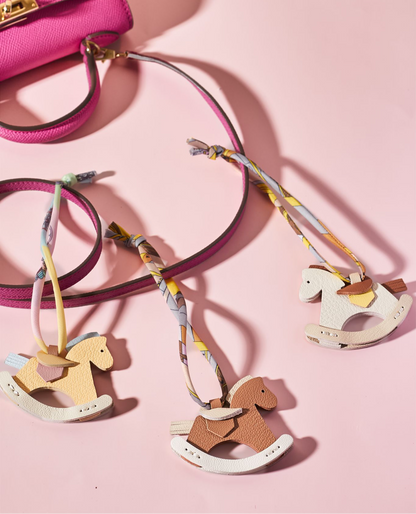 Rocking Horse Leather Charm