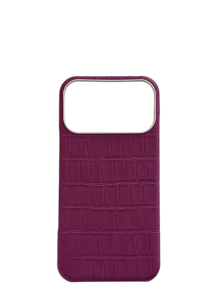 Purple Embossed Crocodile Strapless Case