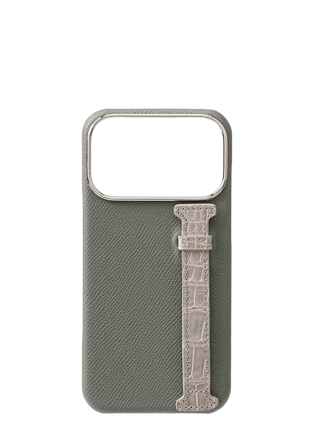 Grey Genuine Crocodile Strap Case