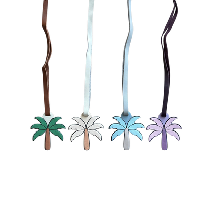 Palm Tree Leather Charm