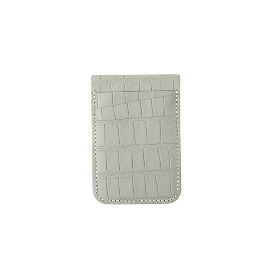 Gray Embossed Crocodile MagSafe Wallet