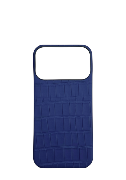 Navy Embossed Crocodile Strapless Case