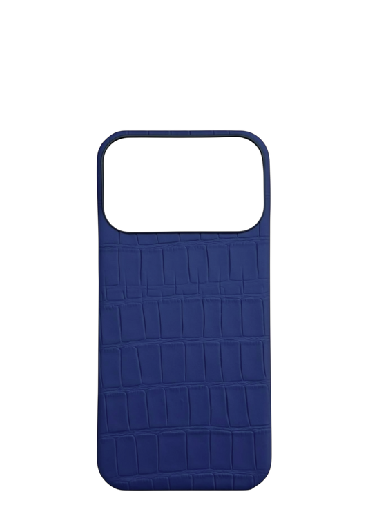 Navy Embossed Crocodile Strapless Case