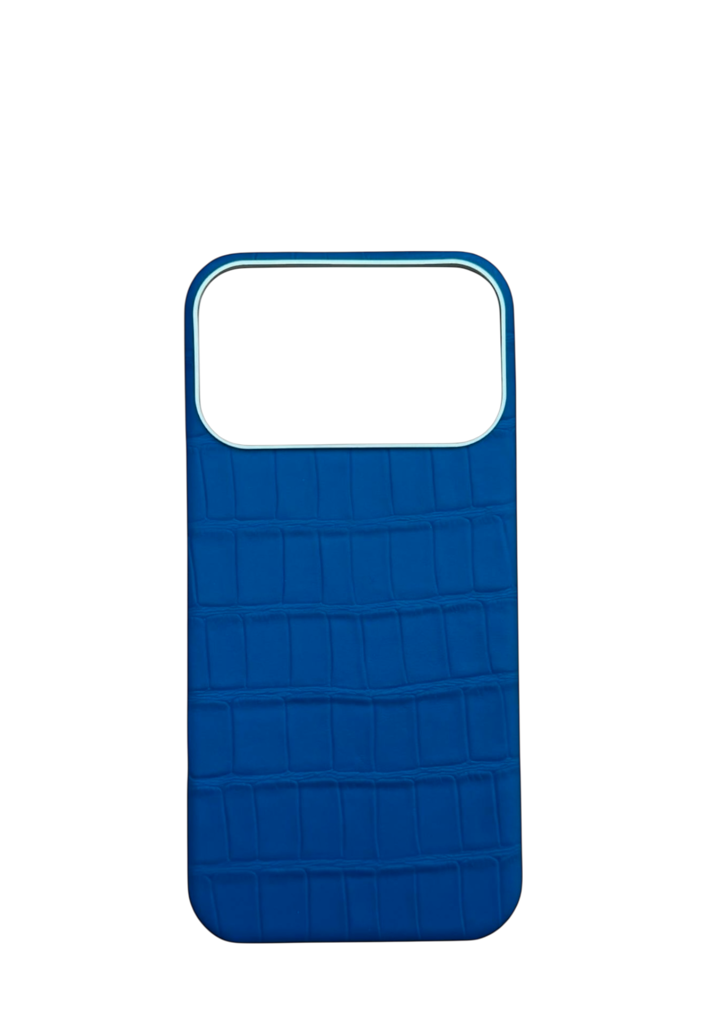 Blue Embossed Crocodile Strapless Case