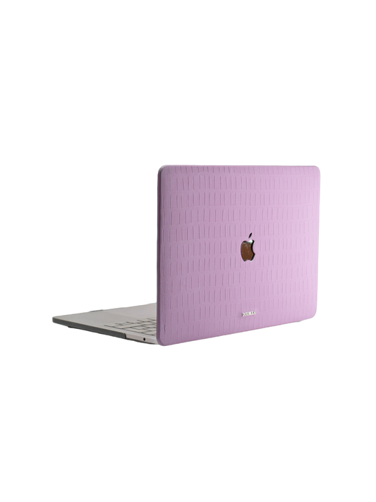 Lilac Embossed Crocodile Macbook Case