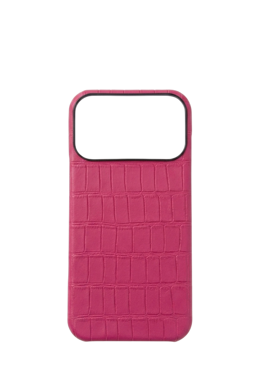Fuchsia Embossed Crocodile Strapless Case