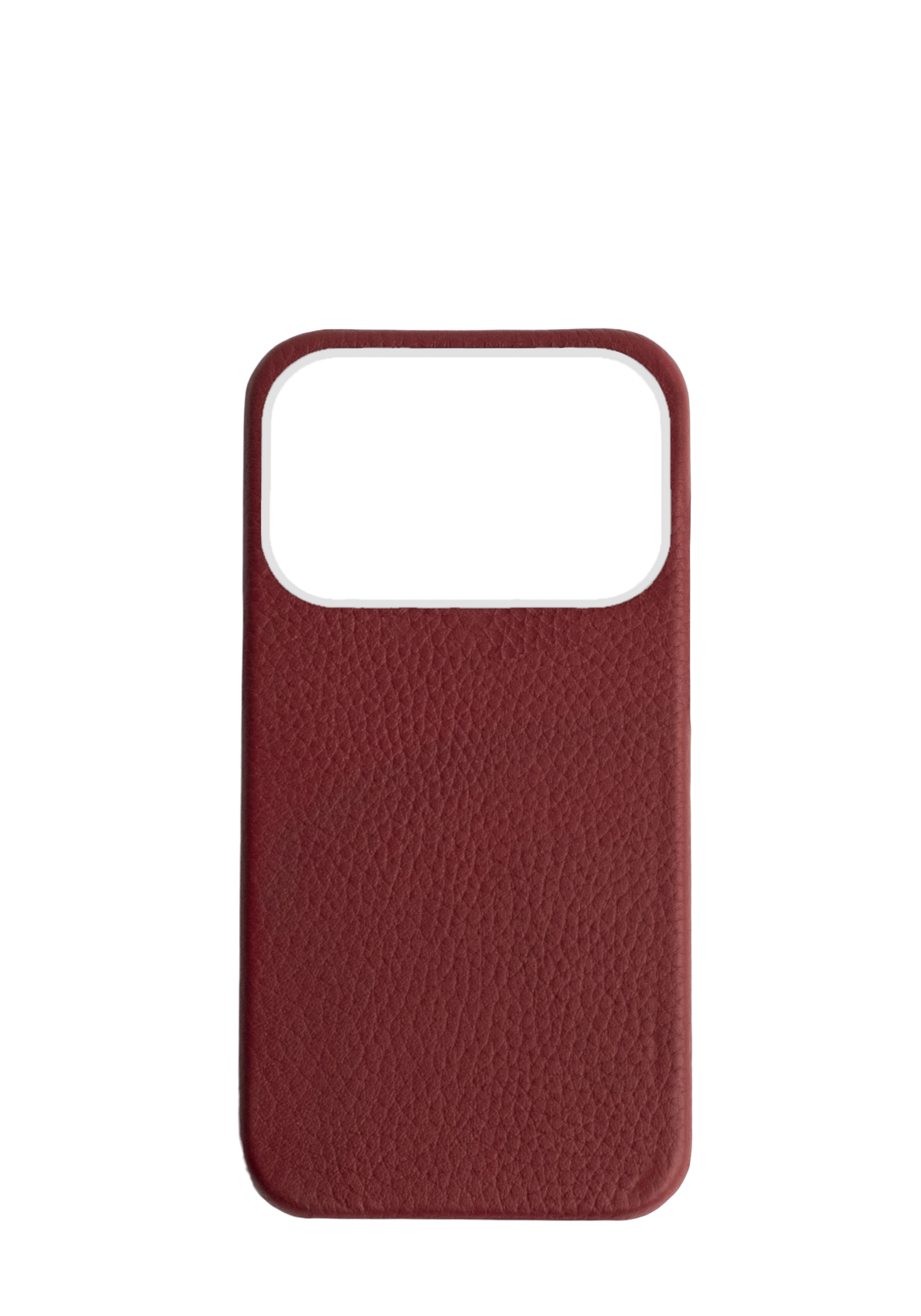 Maroon Togo leather Strapless Case