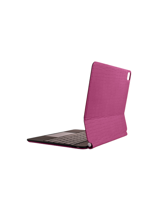 Fuchsia Embossed Crocodile iPad Case