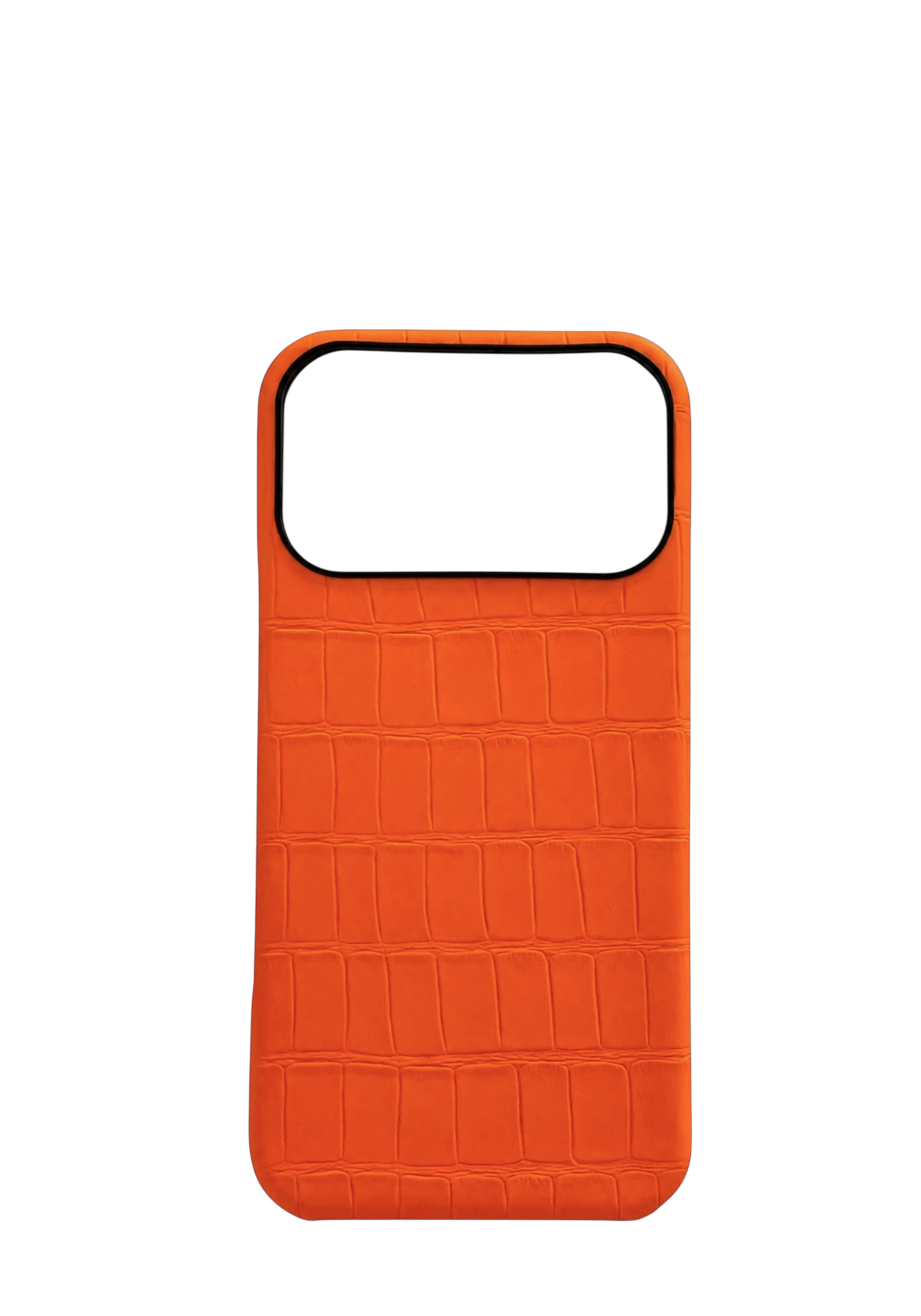 Orange Embossed Crocodile Strapless Case