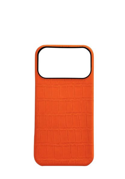 Orange Embossed Crocodile Strapless Case