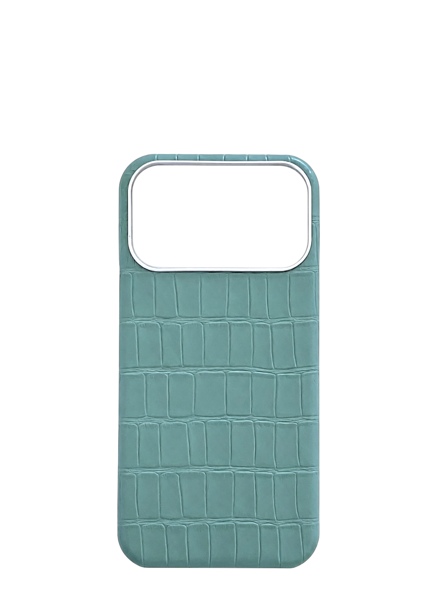 Sky Blue Embossed Crocodile Strapless Case