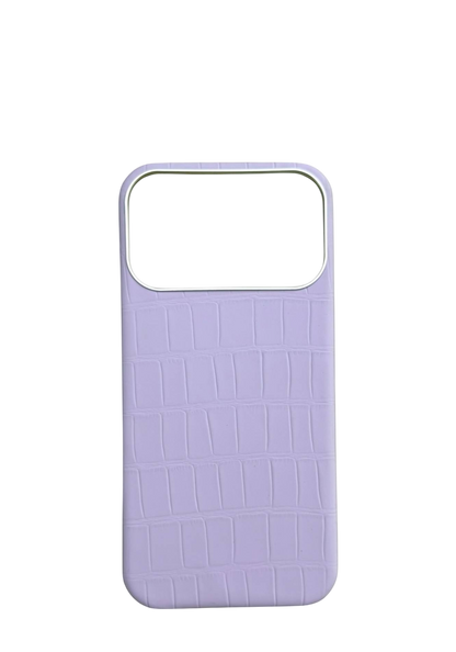 Lilac Embossed Crocodile Strapless Case