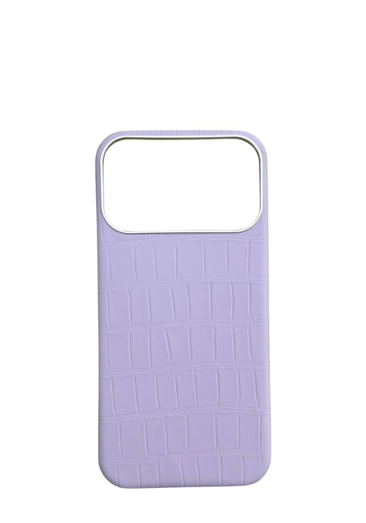 Lilac Embossed Crocodile Strapless Case