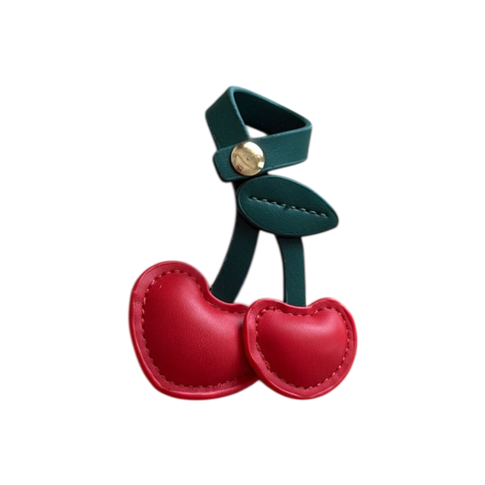 Cherry Leather Charm