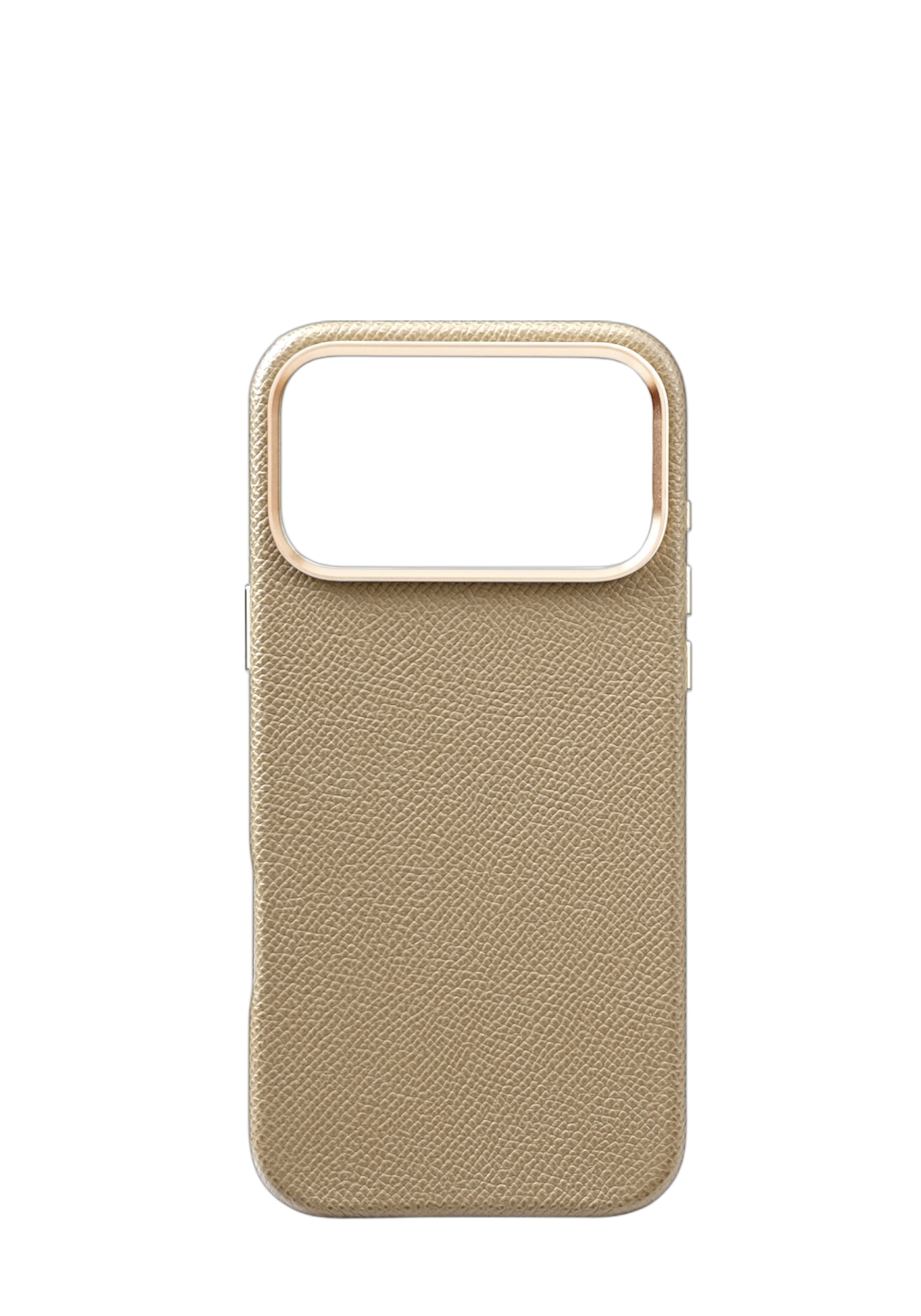 Beige Epsom Leather Strapless Case