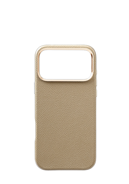 Beige Epsom Leather Strapless Case