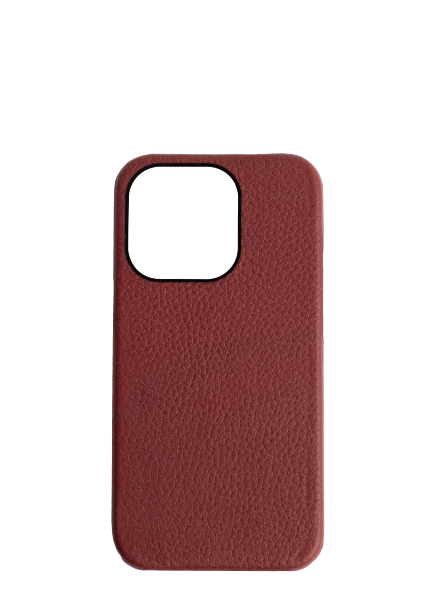 Maroon Togo leather Strapless Case