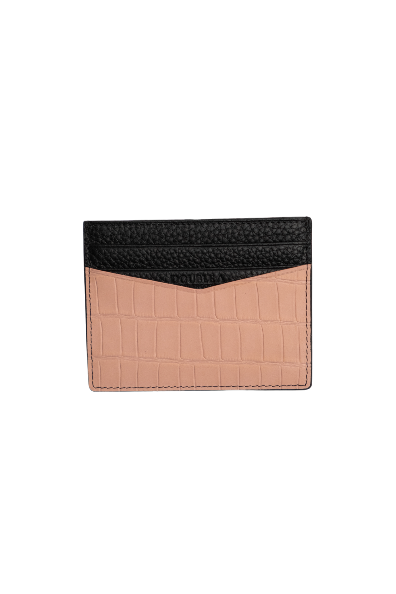 Pink Embossed Crocodile Cardholder