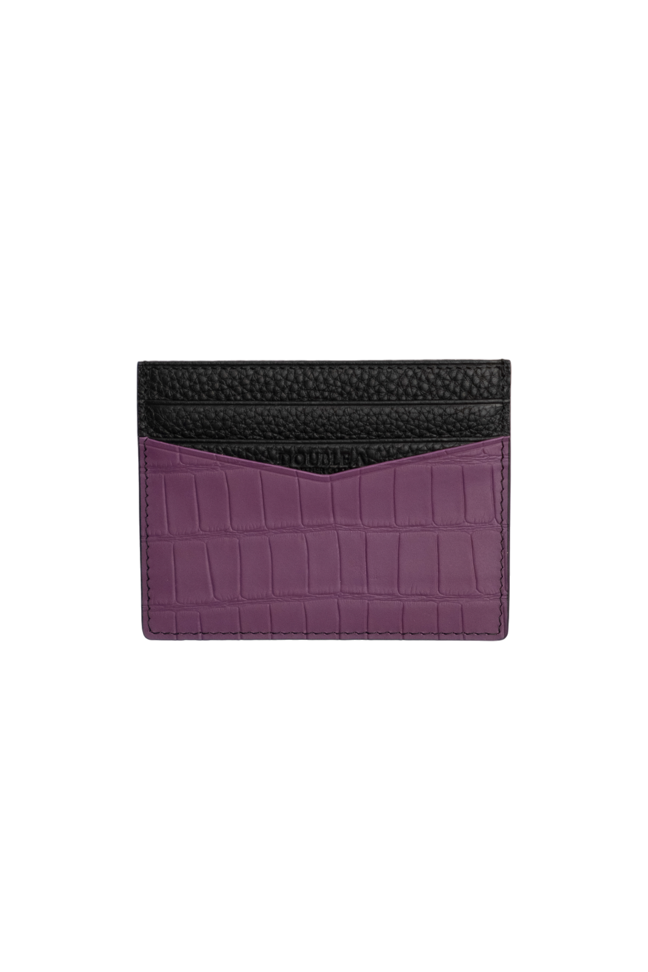 Purple Embossed Crocodile Cardholder