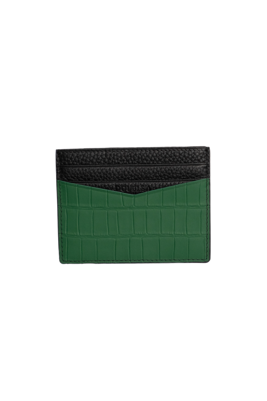 Green Embossed Crocodile Cardholder