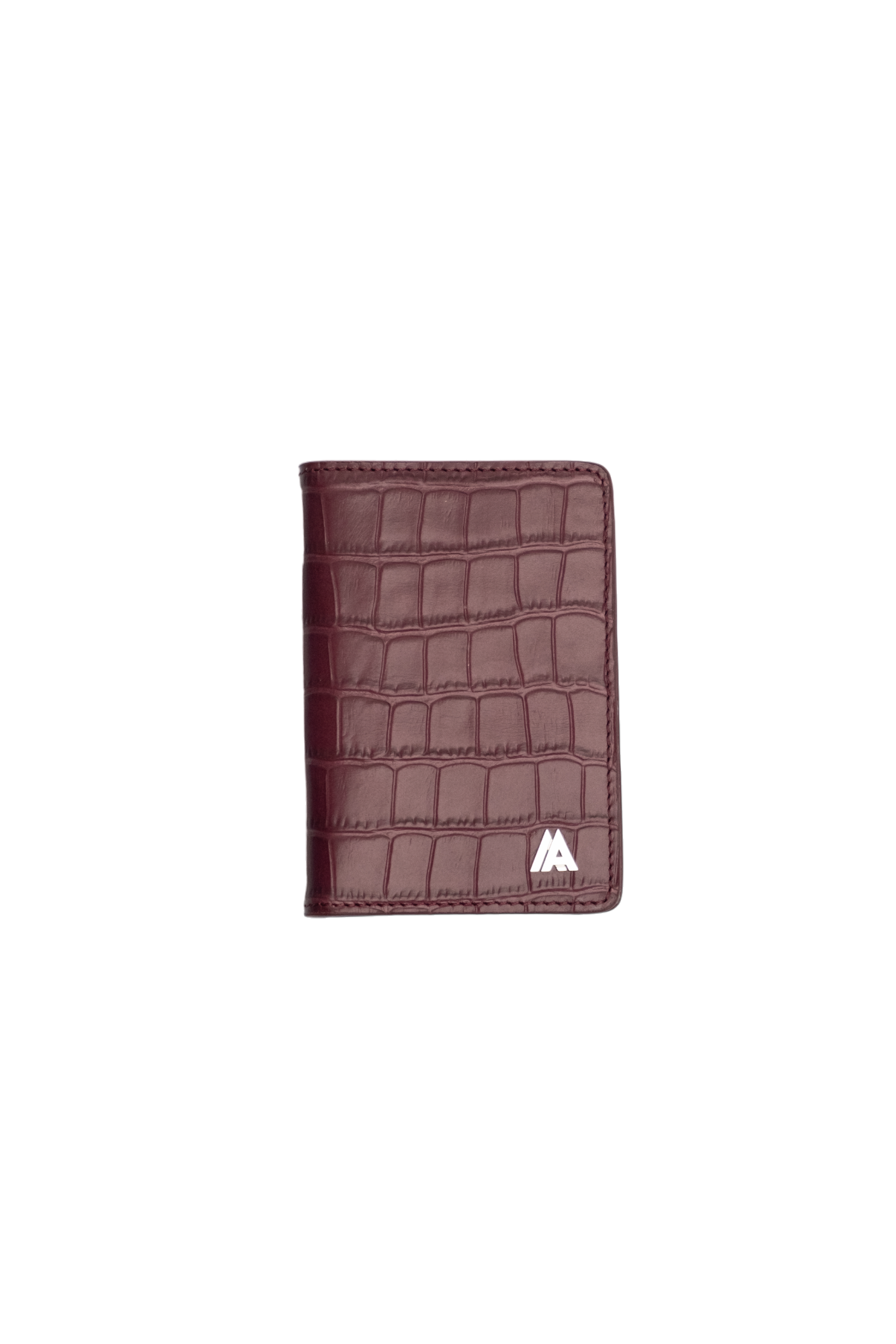 Maroon Embossed Crocodile Wallet