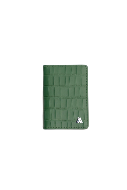 Green Embossed Crocodile Wallet