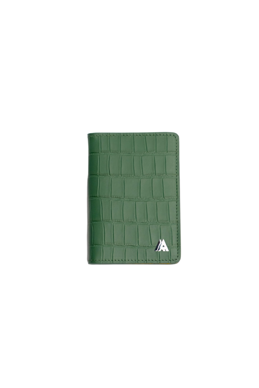 Green Embossed Crocodile Wallet