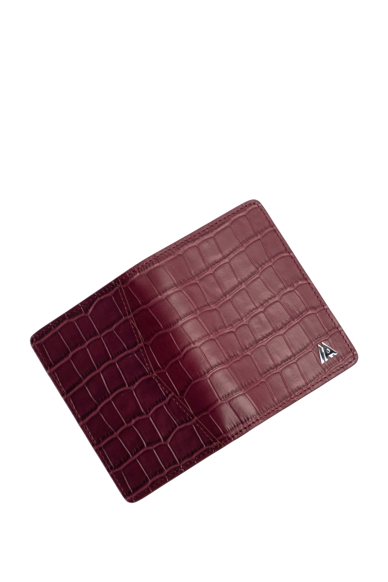 Maroon Embossed Crocodile Wallet