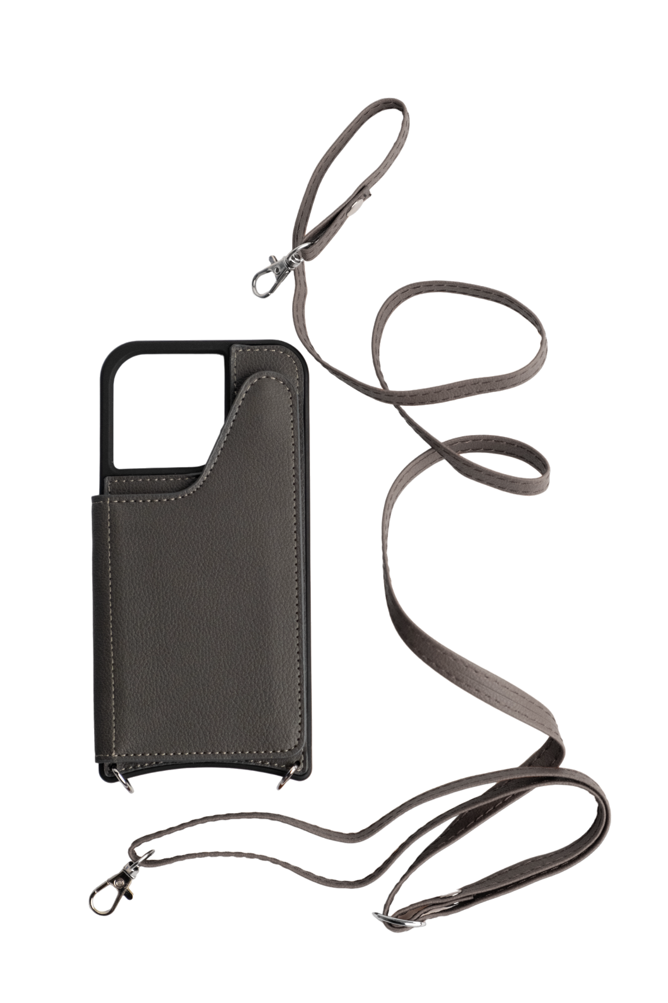 Dark Gray Cross-Body Mirror Case