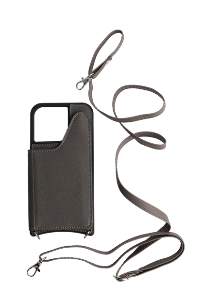 Dark Gray Cross-Body Mirror Case