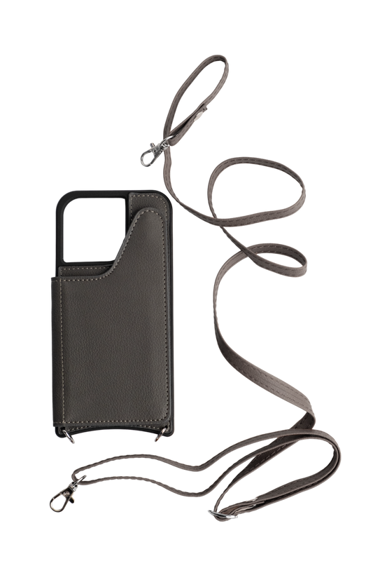 Dark Gray Cross-Body Mirror Case