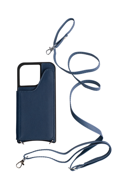 Navy Cross-Body Mirror Case